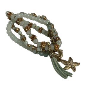 Beaded bracelet with starfish charm